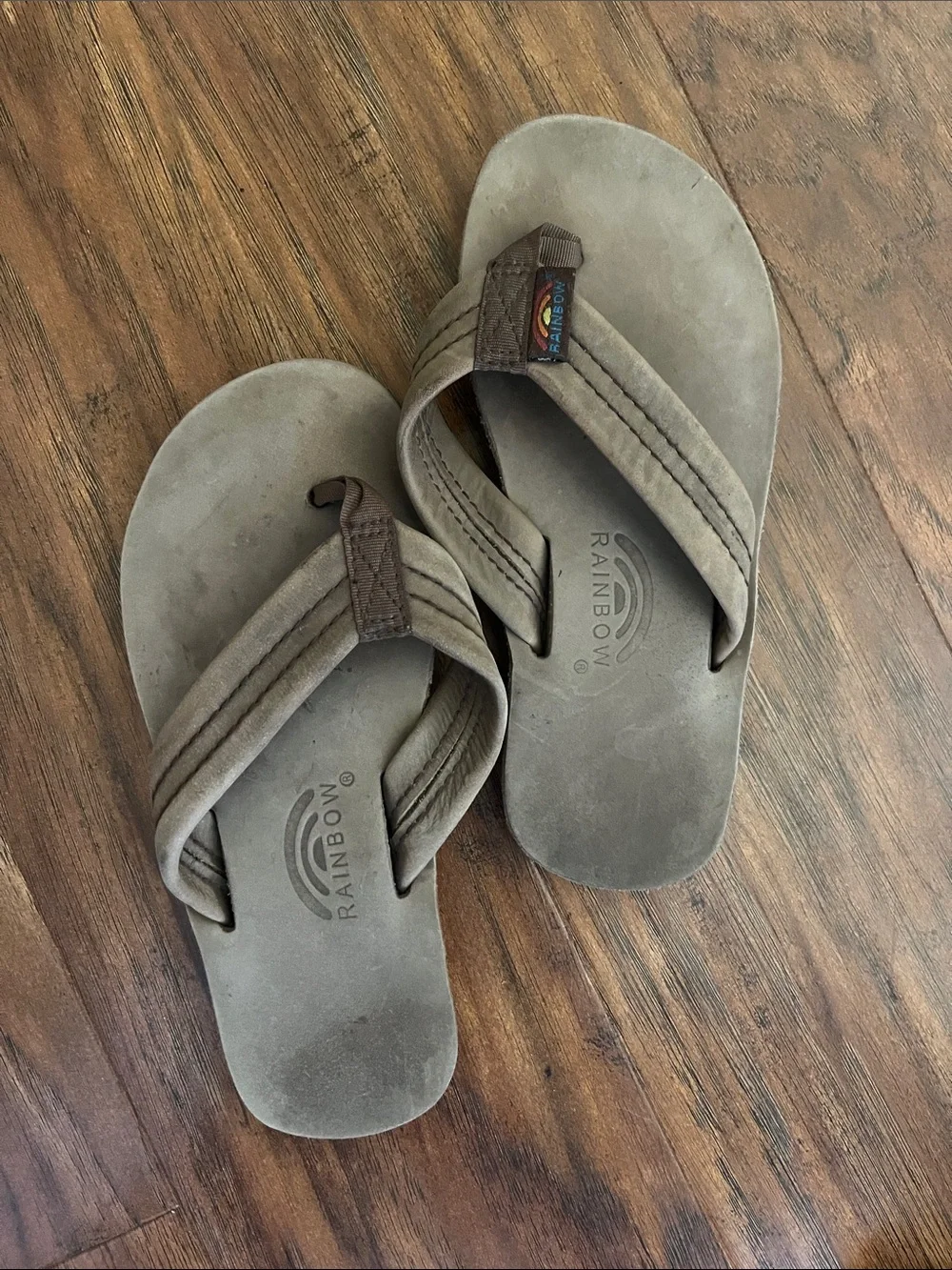Rainbow Boys Espresso Brown Suede Flip-Flop Sandals